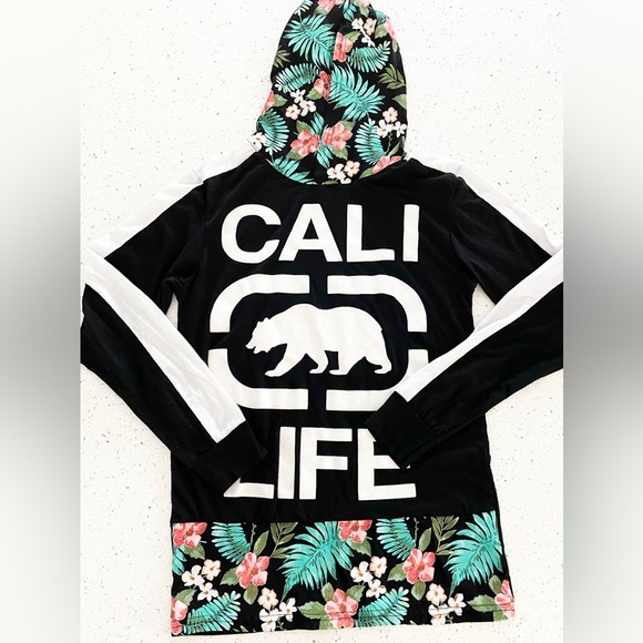 launder Tops - Launder CALI LIFE Tropical Long Sleeve Hoodie S